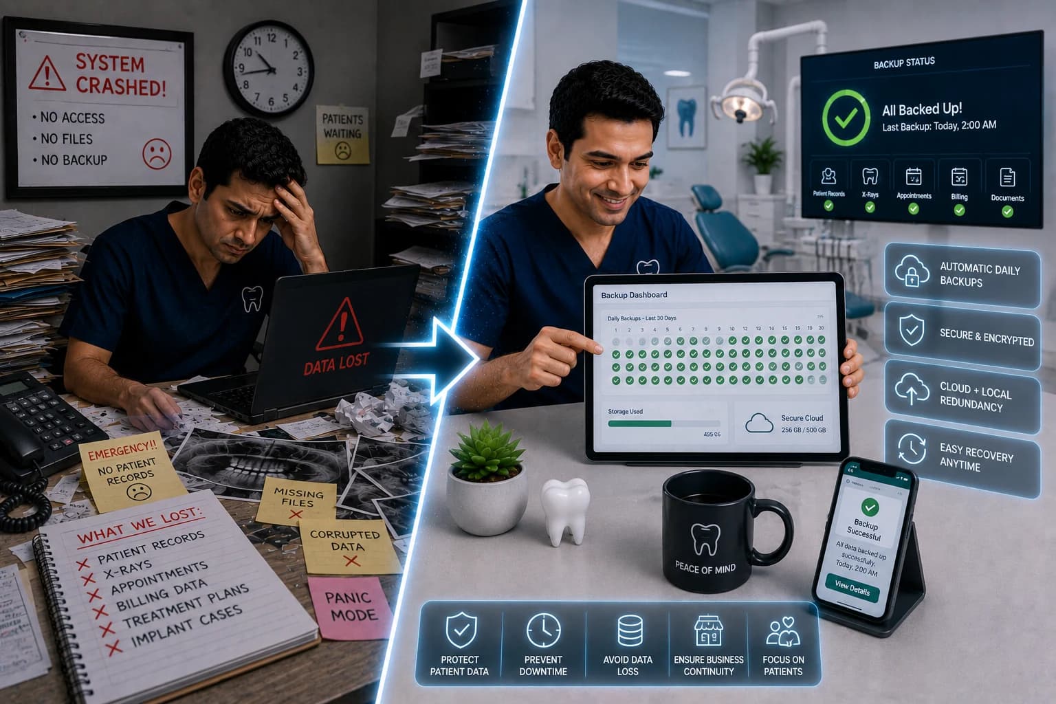 Why Daily Automatic Backups Are Critical for Your Dental Clinic