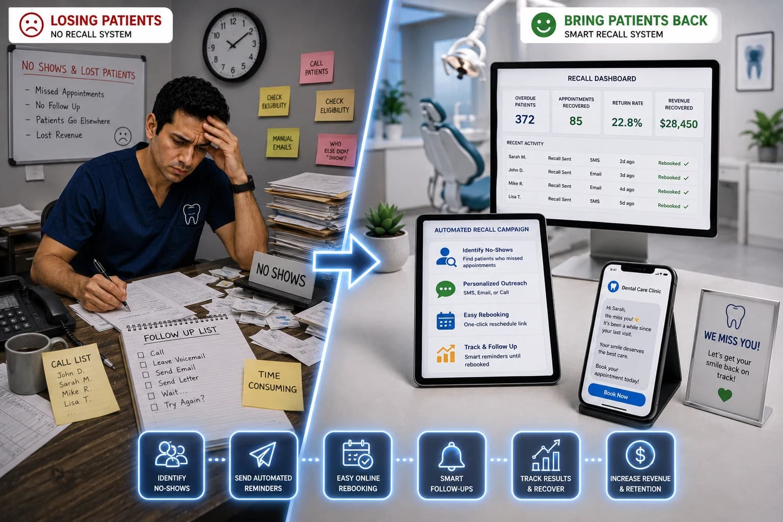Patient Recall System: How to Bring Back Old Patients (No-Show Recovery)